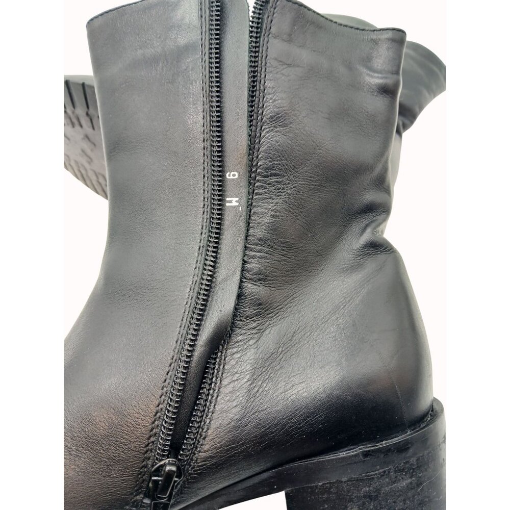Santana Canada Black Leather Ankle Boots Side Zipper Closure Women’s Size 9 - Picture 7 of 13